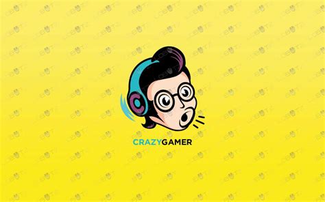 Gaming Logo | Crazy Gamer Logo For Sale - Lobotz LTD