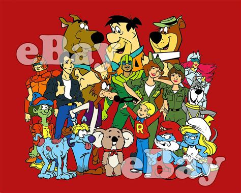 Rare! SCOOBY DOO Smurfs YOGI BEAR Flintstones Cartoon TV Photo HANNA ...