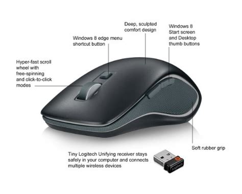 Logitech M560 Wireless Mouse – Hyper-fast Scrolling, Full-Size ...