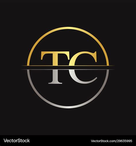 Initial letter tc logo design template linked Vector Image