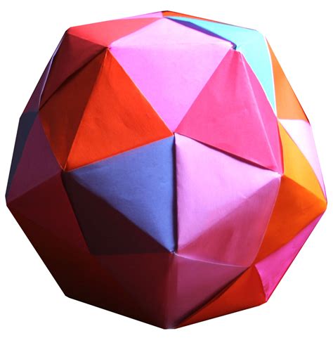 ORIGAMI CONSTRUCTIONS: 30 unit umbrella dodecahedron | Dodecahedron ...