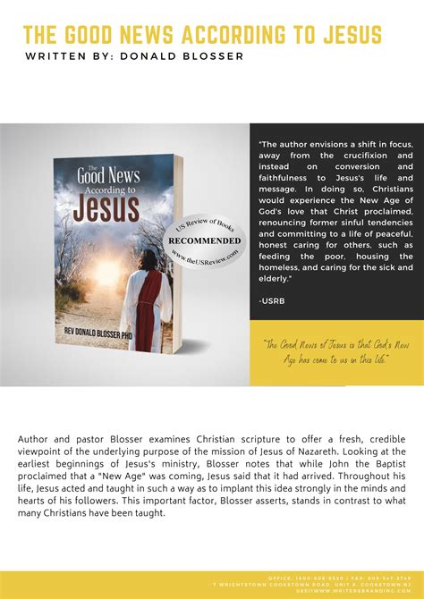 The Good News According to Jesus | Writers' Branding | You write We brand