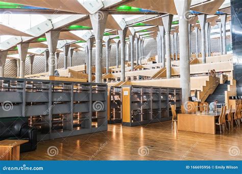 Interior View of the Bibliotheca Alexandrina, the New Library of ...