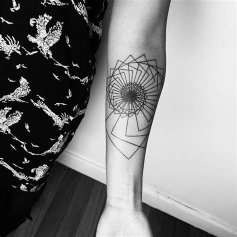 Arm Spiral Down Blackwork Tattoo By Matt Matik Tattoo | Spiral tattoos, Geometric tattoo ...