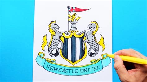 How to draw Newcastle United F.C. Logo - Premier League - YouTube