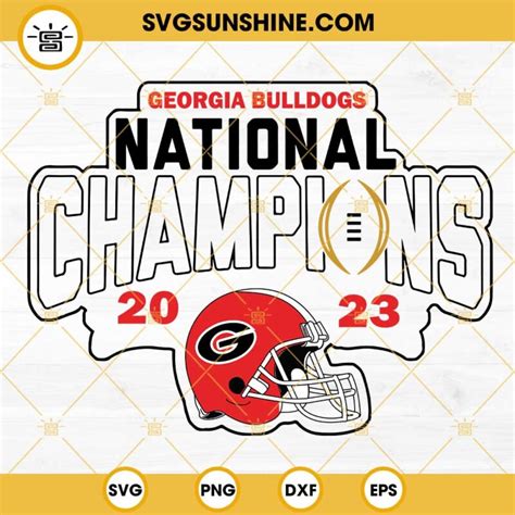 Georgia Bulldogs National Champions 2023 SVG PNG DXF EPS Cricut