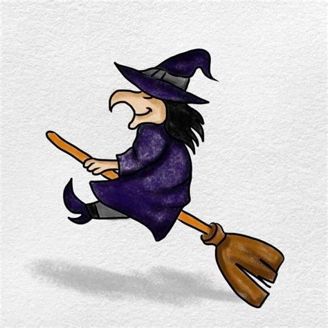 20 Easy Witch Drawing Ideas - How To Draw A Witch - Blitsy