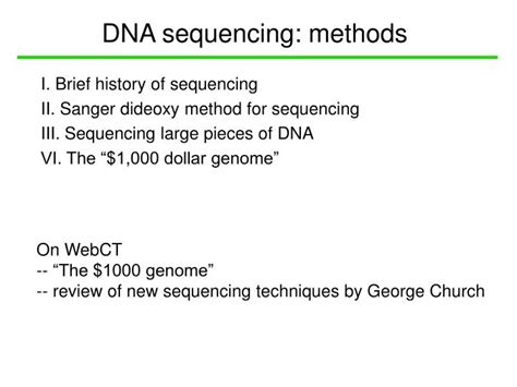 PPT - DNA sequencing: methods PowerPoint Presentation, free download ...