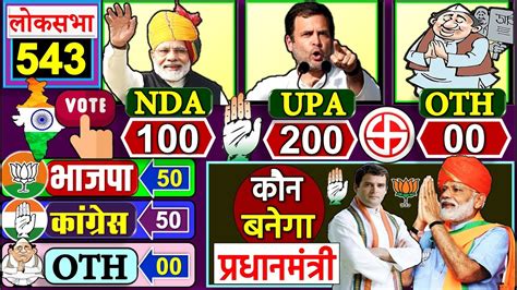 lok sabha opinion poll 2024 , | Narendra Modi | Rahul Gandhi | BJP ...