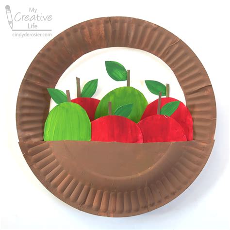 Cindy deRosier: My Creative Life: Paper Plate Apple Basket