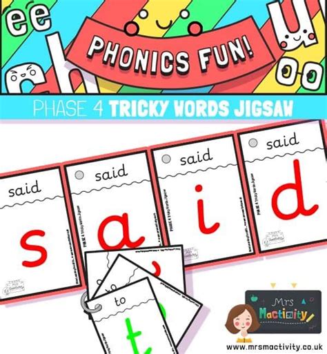 Phase 4 Tricky Words Jigsaw Cards | Phase 4 Phonics Resources | Tricky words, Phase 4 phonics ...