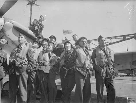 Asisbiz Pedestal Spitfire pilots aboard HMS Eagle on its way to Malta Mar 1942 IWM A9588