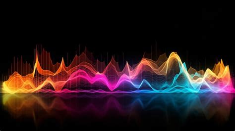 Premium AI Image | A colorful sound wave with a sound wave