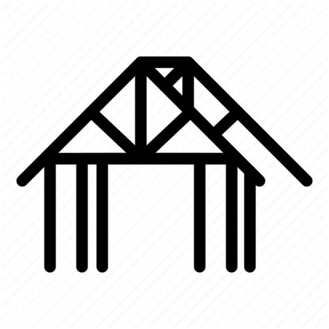 Build, construction, exterior, frame, home, house, roof icon