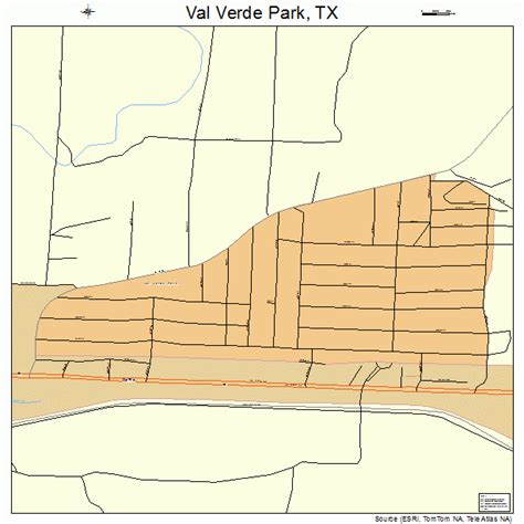 Val Verde Park Texas Street Map 4874895