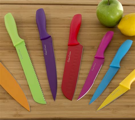 Classic Cuisine 14-Piece Multicolor Knife Set with Sheaths - QVC.com