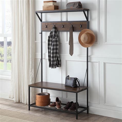 Industrial Style Coat Rack Hall Tree - Tradingbasis