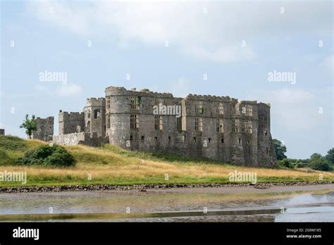 Carew Castle & Tidal Mill Pembrokeshire, Wales Stock Photo - Alamy