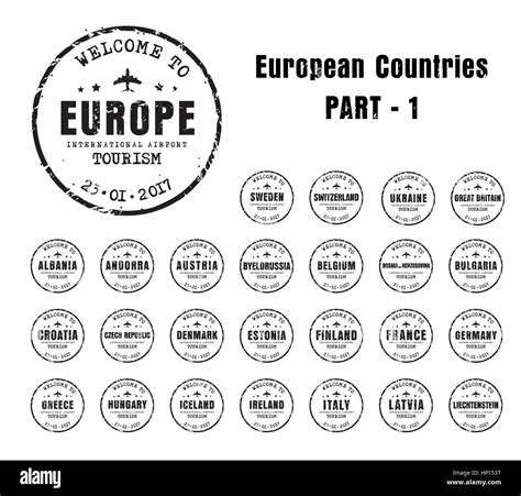 Passport stamps europe hi-res stock photography and images - Alamy