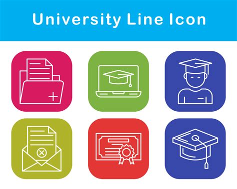 university Vector Icon Set 20653975 Vector Art at Vecteezy