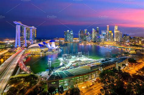 Singapore downtown skyline featuring singapore, skyline, and night ...