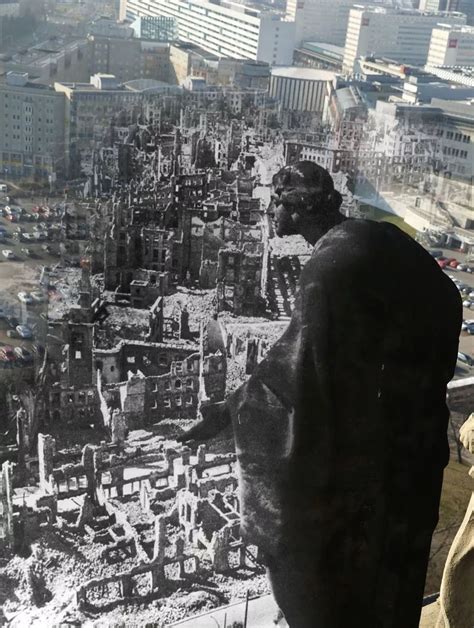 Dresden after the bombings of 1945 and in 2015 - Mirror Online