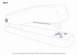 Stapler Drawing sketch template