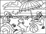 Beach Coloring Pages For Kids sketch template
