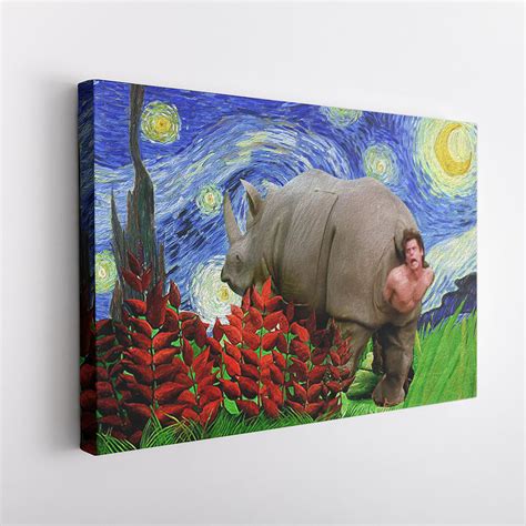 Ace Ventura Rhino Scene Canvas - The Starry Night Poster - Andaddy