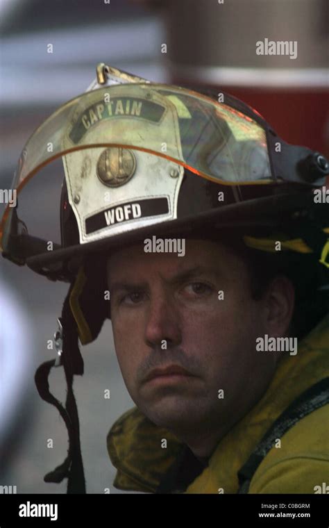 Fire Captain at scene of a fire in NJ Stock Photo - Alamy