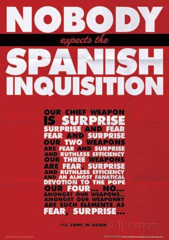 Monty Python (Spanish Inquisition) Television Poster Masterprint at AllPosters.com | Monty ...