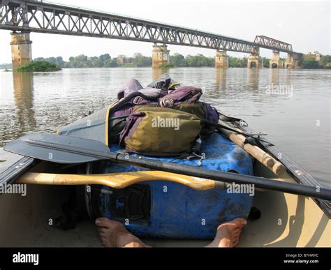 Road and rail bridge on the Lualaba tributary of the Congo river near ...