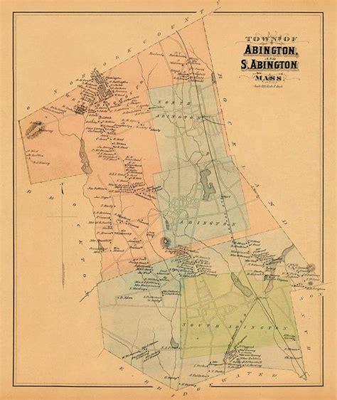 Abington Map Vintage Map of Abington Print Old Map of - Etsy | Vintage ...