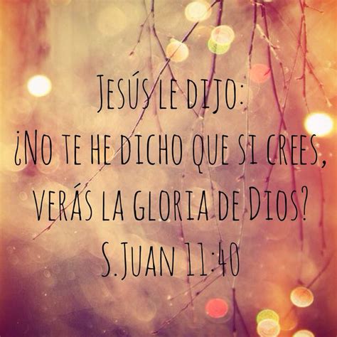 Si crees, veras la gloria de Dios | Citas de la biblia, Dios, Frases dios