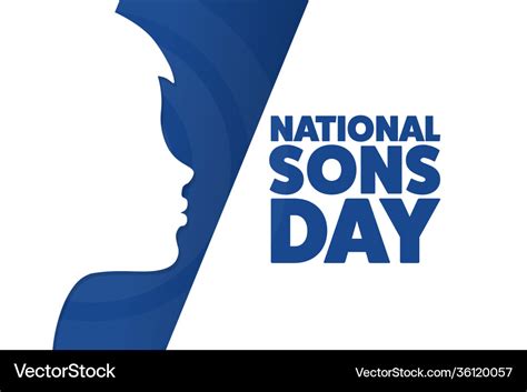 National sons day holiday concept template Vector Image