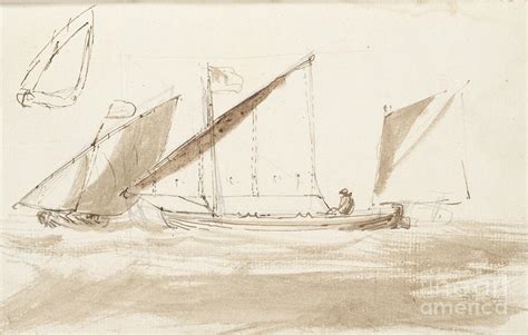 Joseph Mallord William Turner - Boats, a Small Shallow-Draughted, Broad-Beamed Boat with Lateen ...