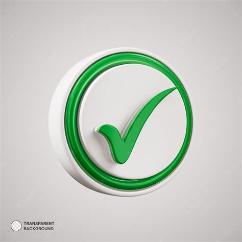 Premium PSD | Green check box icon 3d render illustration