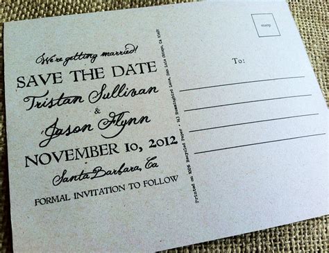 RUSTIC Save the Date Postcards Lyrical Love Collection - Etsy