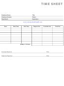 School Employee Time Sheet Template printable pdf download