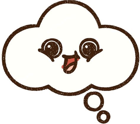 Thought Cloud Chalk Drawing 9736125 Vector Art at Vecteezy