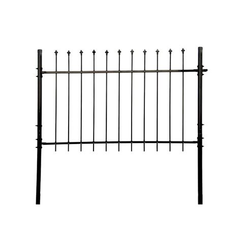 ALEKO Athens Style 5 ft. x 5 ft. Black Steel DIY Fence Panel DWGF5X5-HD ...