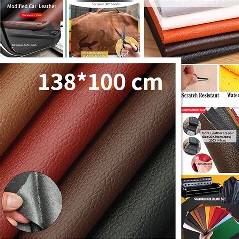 Leather Patch 138cm Faux Leather Repair Fabric for Furniture Self ...