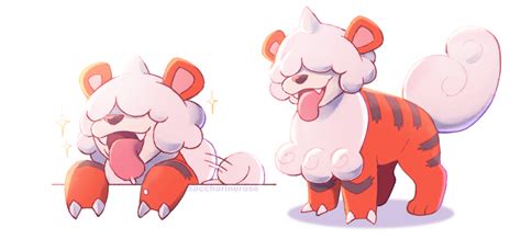 [PKMN] Hisuian Growlithe by Saccharinerose on DeviantArt