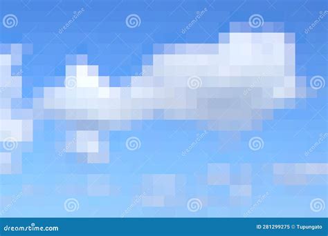 Pixel Art Blue Sky Background Stock Illustration - Illustration of multicolored, pixel: 281299275