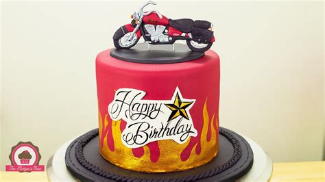 Motorcycle Birthday Cake - YouTube