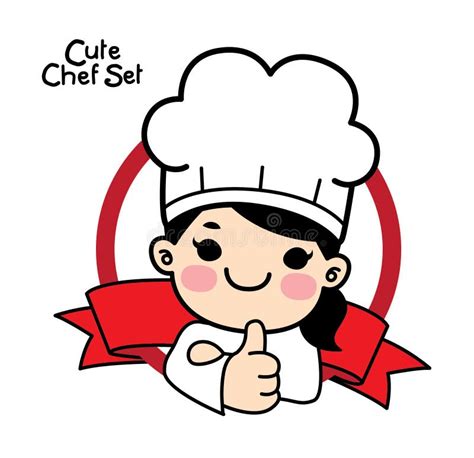 Cute Chef Character Set.Vecter Element Stock Vector - Illustration of ...