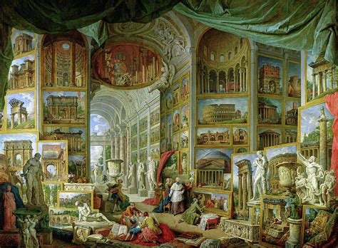 Gallery of Views of Ancient Rome Painting by Giovanni Paolo Pannini - Fine Art America