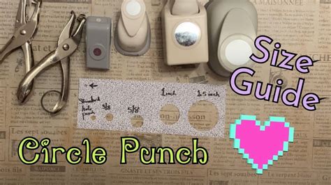 Circle Punch Size Guide for PAPER CRAFTERS - YouTube