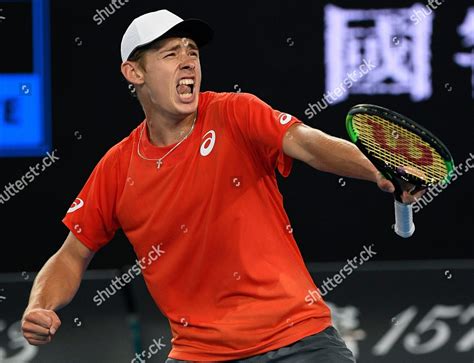 Australias Alex De Minaur Celebrates After Editorial Stock Photo ...