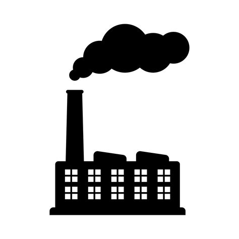 Factories Black And White Clipart